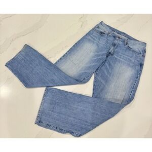 Cremieux Jeans Mens 34x34 Blue Denim Straight Leg Medium Wash City Preppy Modern